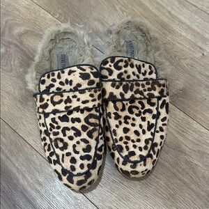 Steve Madden Animal Print Fur Loafers